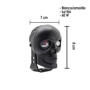 NEBLINERA CALAVERA 7X8CM BLANCO AMBAR JR-SKUL-60W-N
