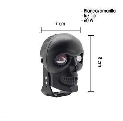 NEBLINERA CALAVERA 7X8CM BLANCO AMBAR JR-SKUL-60W-N