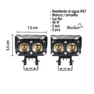 NEBLINERA 2 LED 6.8X6.8X7.5CM WHITE/YELLOW JR-MT25-40W-E