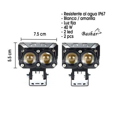 NEBLINERA 2 LED 6.8X6.8X7.5CM WHITE/YELLOW JR-MT25-40W-E
