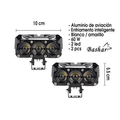 NEBLINERA 3 LED 10.2X6.8X7.5CM WHITE/YELLOW JUEGO JR-MT25-60W-E