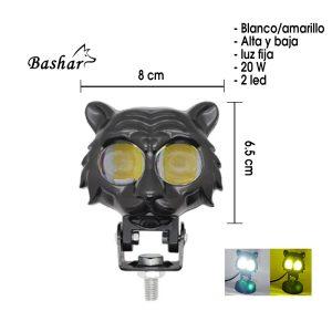 NEBLINERA LOBO 6.5X6X4CM BLANCO AMBAR  JR-MTC54-20W