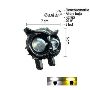 NEBLINERA BUHO 6.5X6X4CM BLANCO AMBAR JR-MTC-20W