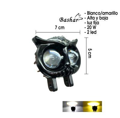 NEBLINERA BUHO 6.5X6X4CM BLANCO AMBAR JR-MTC-20W