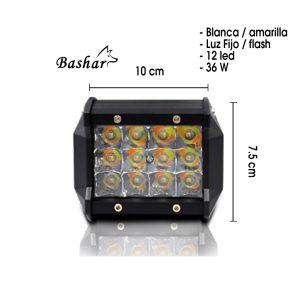 NEBLINERA  12 LED RECTANGULAR 10X7.5X5.5CM W/Y JR-F1-36WDUAL