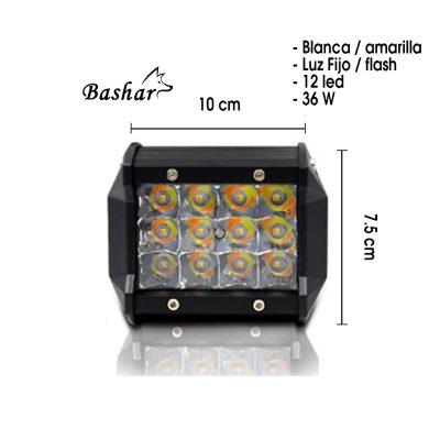 NEBLINERA  12 LED RECTANGULAR 10X7.5X5.5CM W/Y JR-F1-36WDUAL