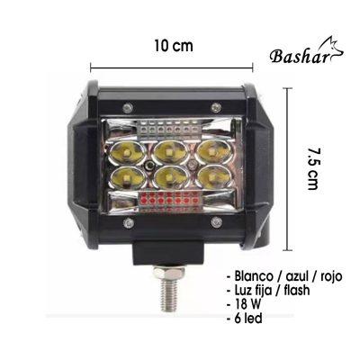 NEBLINERA 6  LED RECTANGULAR 10X7.5X5.5CM JR-CS-18W