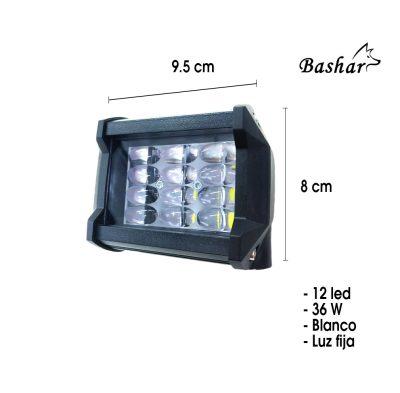NEBLINERA 12 LED RECTANGULAR   9.5X8X5.5CM WHITE JR-6D-36W
