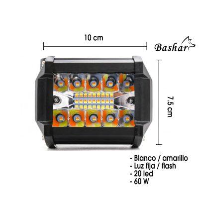 NEBLINERA 20 LED RECTANGULAR  9.5X7.5X5.5CM W/Y JR-G-60WDUAL