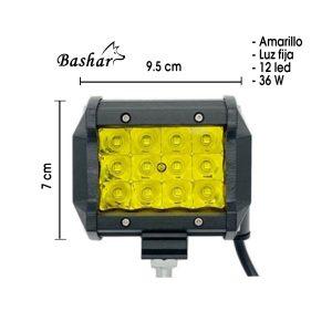 NEBLINERA 12 LED RECTANGULAR 9.5X7.5X5.5CM AMARILLO JR-FY-36W