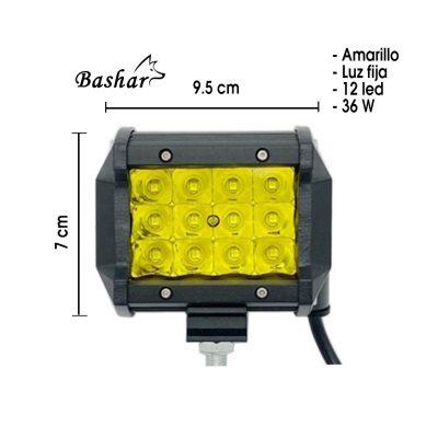 NEBLINERA 12 LED RECTANGULAR 9.5X7.5X5.5CM AMARILLO JR-FY-36W