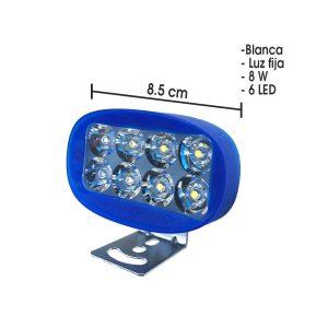 NEBLINERA 6 LED 8.6X5.2CM BASE PLASTICA  AZUL