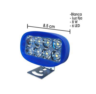 NEBLINERA 6 LED 8.6X5.2CM BASE PLASTICA  AZUL