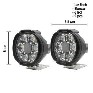 NEBLINERA 6 LED FLASH JUEGO HDX-6M 6.5X5.5CM WHITE