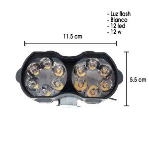 NEBLINERA DUAL 12 LED HDX-F26 12W BASE PLASTICA