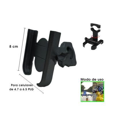 PORTA CELULAR METALICO P/MOTO NEGRO AL TIMON CD-3301