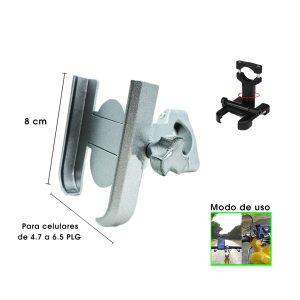 PORTA CELULAR P/MOTO METALICO SILVER AL TIMON CD-3301