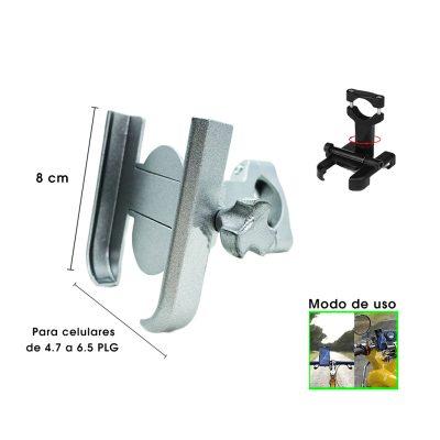PORTA CELULAR P/MOTO METALICO SILVER AL TIMON CD-3301