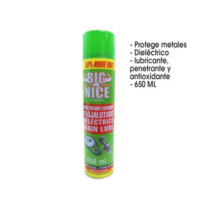 AFLOJALOTODO DIELECTRICO Y LUBRICANTE  DE CADENA  BIG NICE 650ML