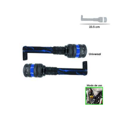 DEFENSA P/MOTO UNIVERSAL AZUL  2PCS HEPHAESTUS