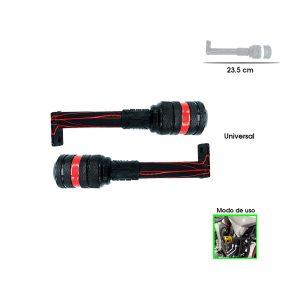 DEFENSA P/MOTO UNIVERSAL ROJA  2PCS HEPHAESTUS