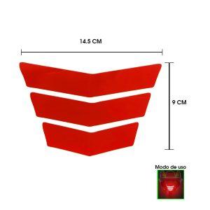 STICKER REFLECTIVA P/STOP ROJO 15X10CM