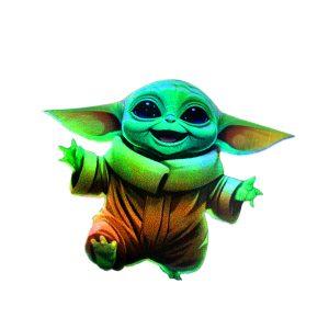 CALCOMANIA TORNASOL BABY YODA 7X10CM