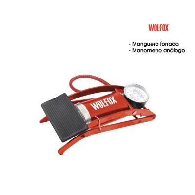 INFLADOR DE PIE CON MANOMETRO WOLFOX