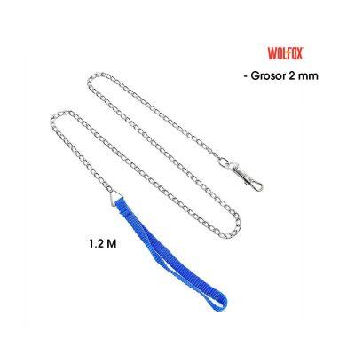 CADENA P/PERRO C/CORREA  AZUL 2MMMX1.2M 48"