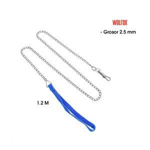 CADENA P/PERRO C/CORREA  AZUL 2.5MMMX1.2M 48"