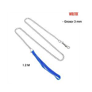 CADENA P/PERRO C/CORREA  AZUL 3MMMX1.2M 48"