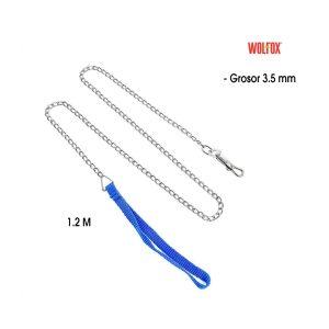 CADENA P/PERRO C/CORREA  AZUL 3.5MMMX1.2M 48"