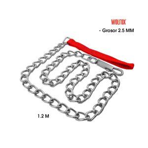 CADENA P/PERRO C/CORREA ROJO 2.5MMMX1.2M 48"
