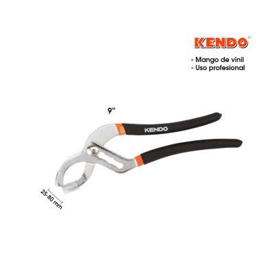 ALICATE DE PLOMERO 9" BOCA  ANCHA  25-80MM KENDO