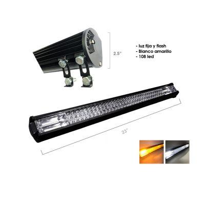 NEBLINERA BARRA  108 LED 23X2.5 PUL FIJO/FLASH DUAL COLOR