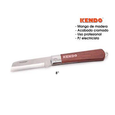 NAVAJA P/ELECTRICISTA RECTA 8" KENDO MANGO MADERA