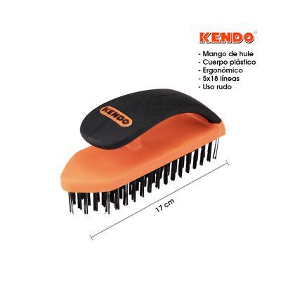 CEPILLO DE ALAMBRE 5 FILAS ERGONOMICO KENDO
