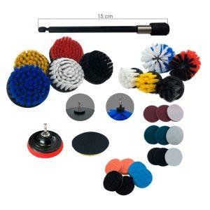 CEPILLOS ESPONJAS Y LIJAS P/BARRENO 30 PCS NYLON AT-U101