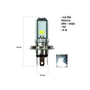 BOMBILLO LED BLANCO ALTA  Y BAJA H4 P43T DC12-80V L3332