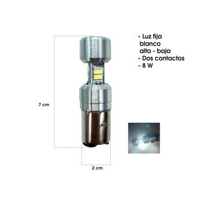 BOMBILLO LED BA20D WHITE ALTA Y BAJA DC12-80V L3337