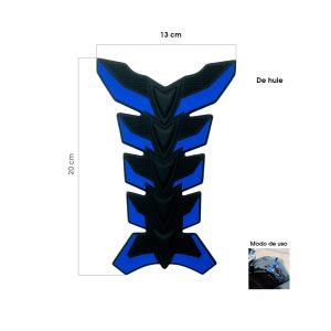 STICKER CAUCHO P/TANQUE DE MOTO AZUL NEGRO JW2201