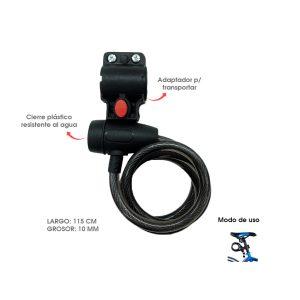 CANDADO P/BICICLETA 11.5X1150 D188A