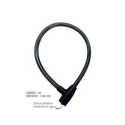 CANDADO P/MOTO 22X1000 BA-007-B SHARK HEAD