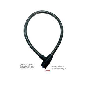 CANDADO P/MOTO 25X1200 BA-007-D SHARK HEAD