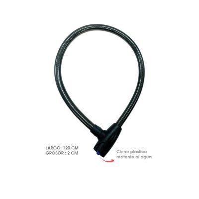 CANDADO P/MOTO 25X1200 BA-007-D SHARK HEAD
