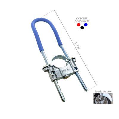 CANDADO P/MOTO U AZUL NEGRO Y ROJO BA-016