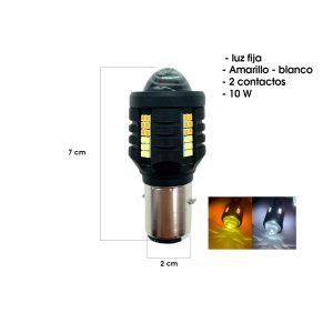 BOMBILLO LED BA20D 12-80V 10W DUAL COLOR LUPA CBL-A0342-BA20D