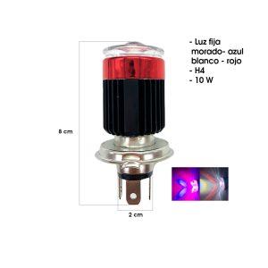 BOMBILLO LED H4 12-80V 10W TRES COLORES EN 1 CBL-A0451-H4