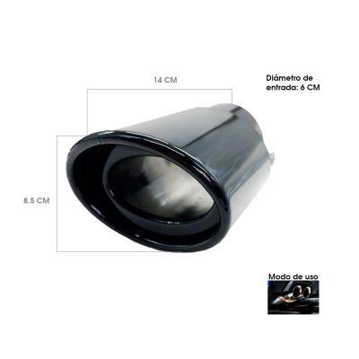 PUNTA DE ESCAPE NEGRO BRILLANTE SY-WH0035C