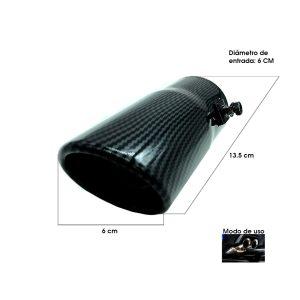 PUNTA DE ESCAPE CARBON 65MM SY-WH0366